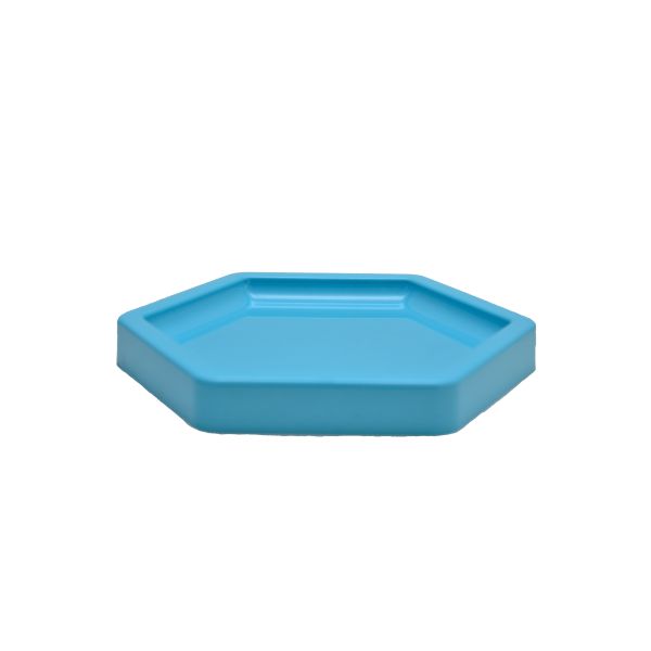 Bandeja Azul sextavada baixa 